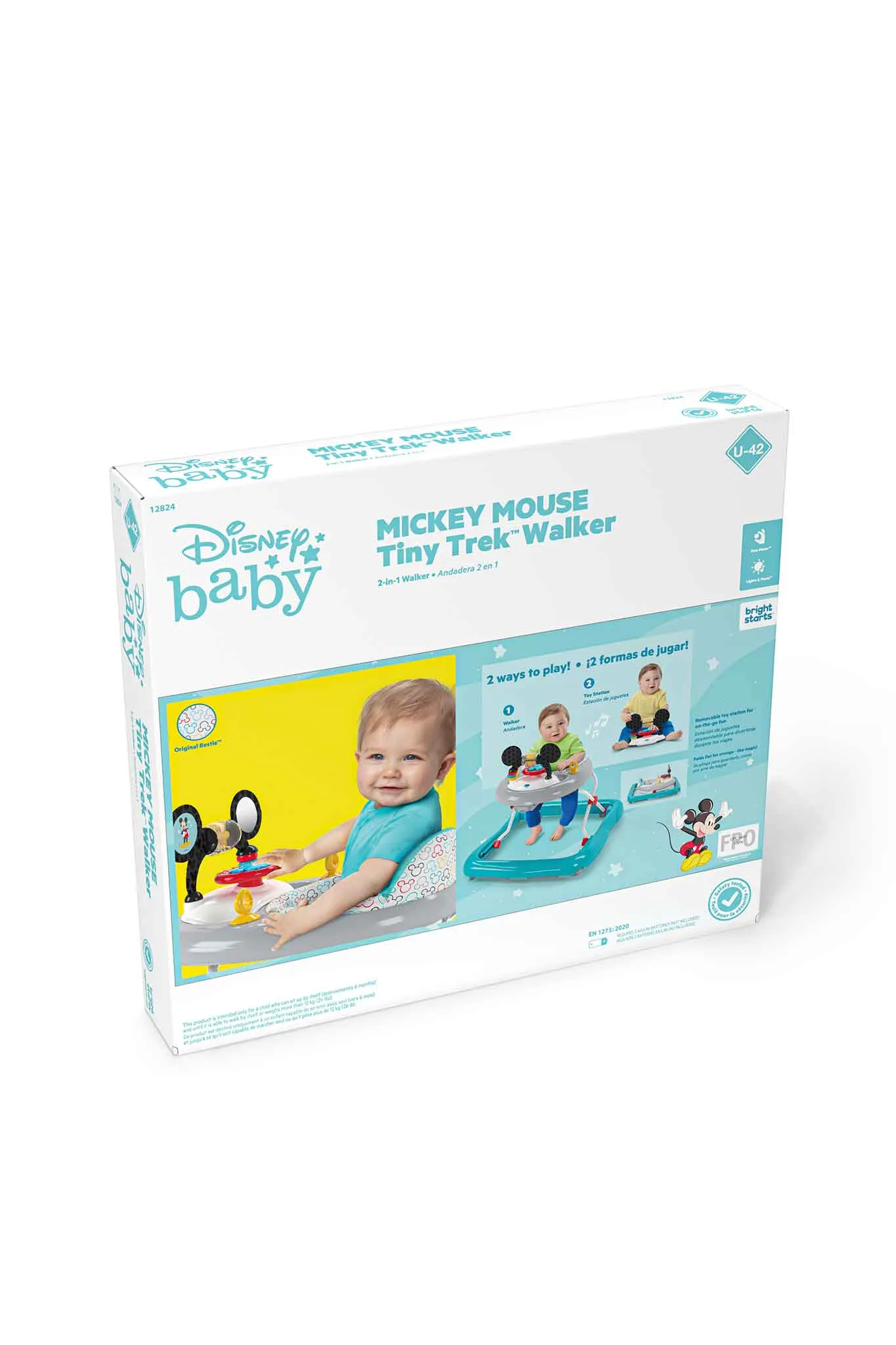 Bright Starts Disney Baby Tiny Trek 2-in-1 Walker Original Bestie