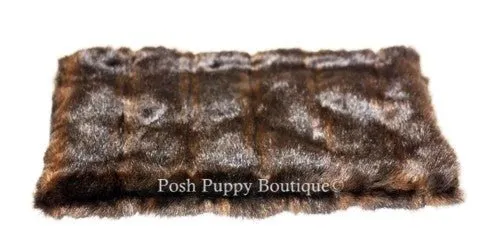 Brown Mink All Plush Crate Liner Blanket