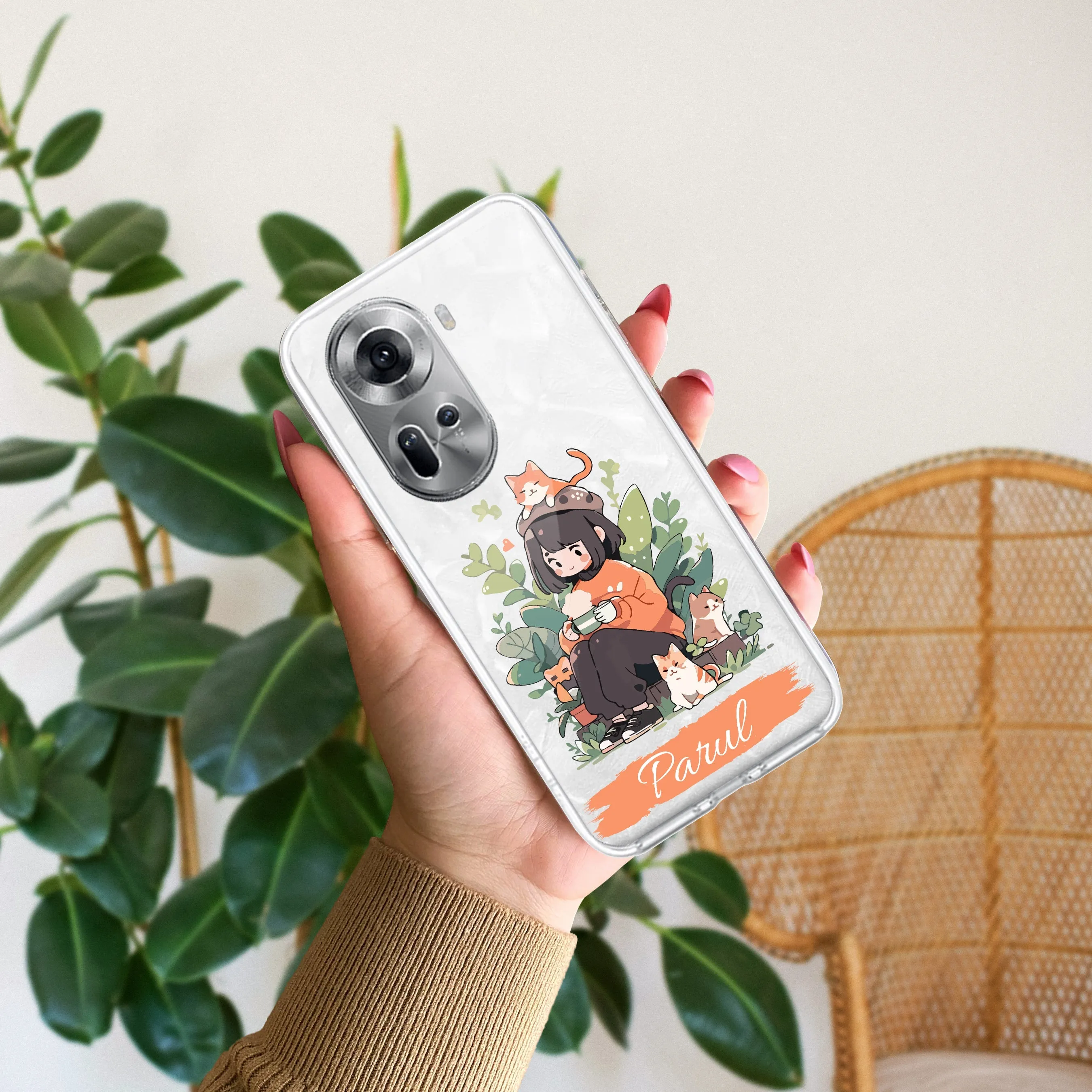 Cat Lover Customize Transparent Silicon Case For Oppo