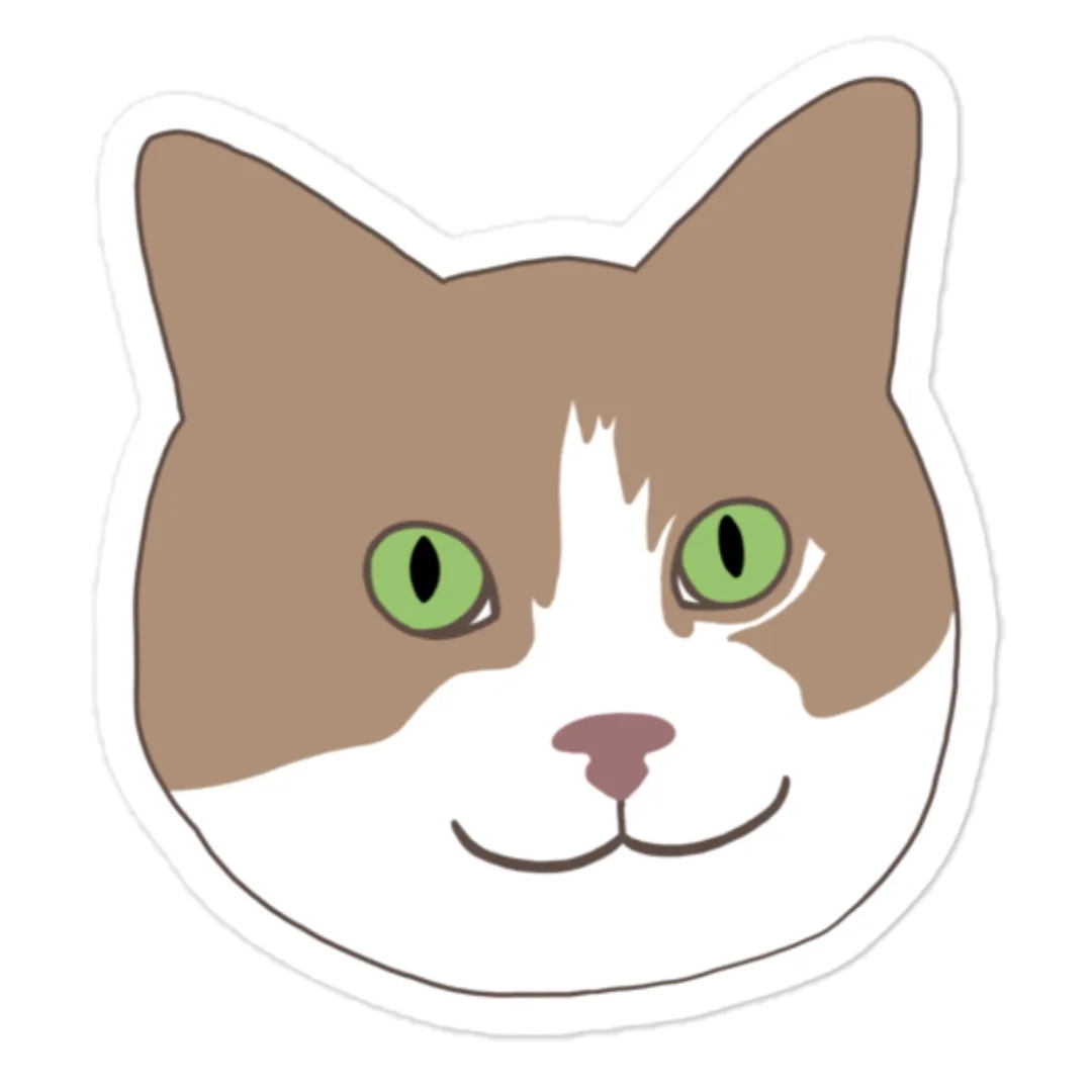 Mr. Peaches the Cat Sticker (FREE SHIPPING)