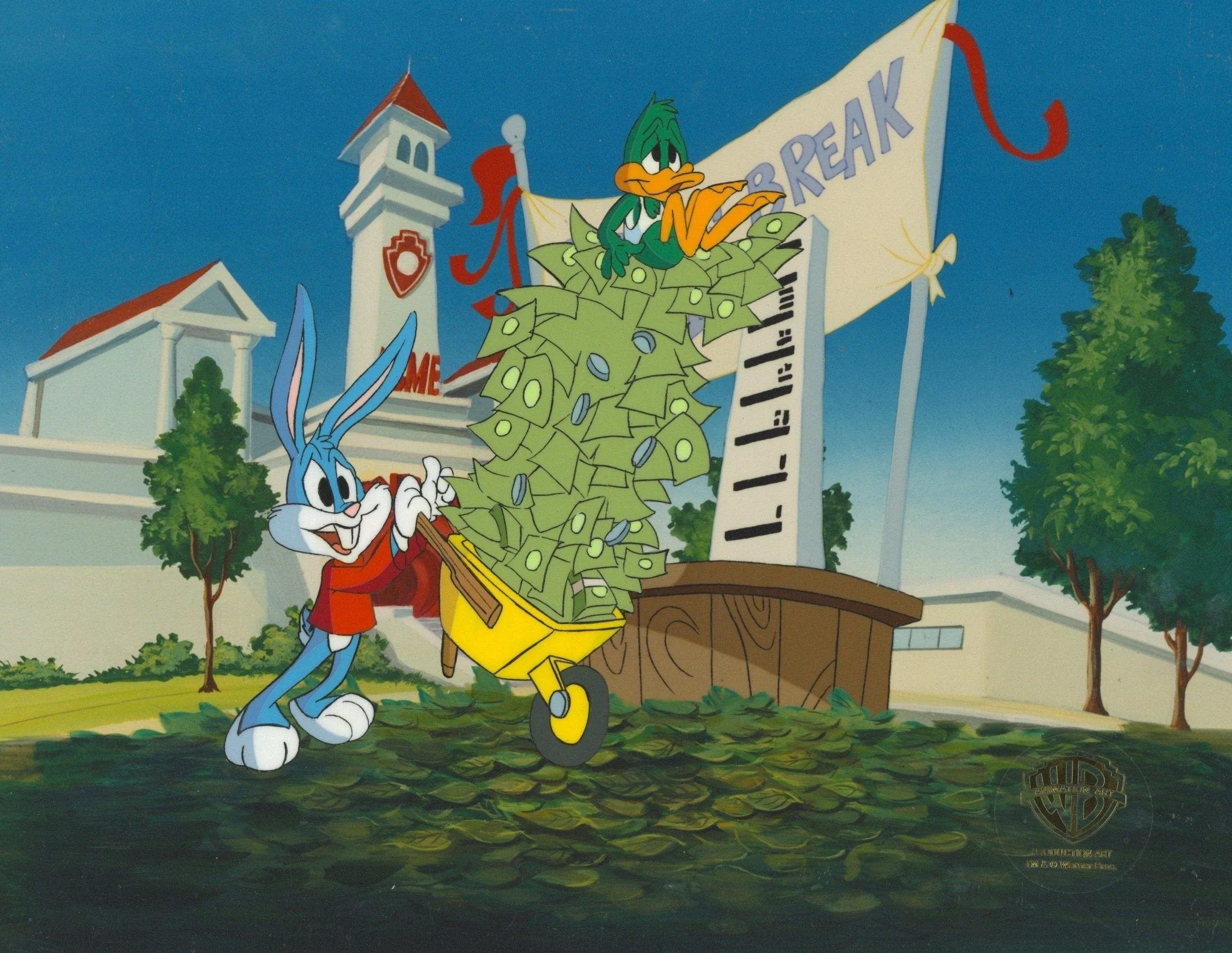 Tiny Toons Original Production Cel:   Buster Bunny and Plucky Duck